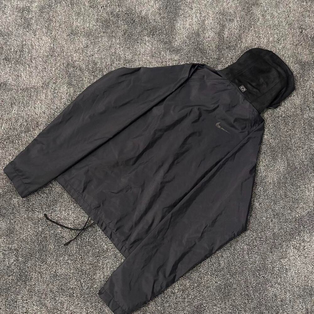 VTG Y2K Nike Jacket Full-Zip Black Windrunner Hooded Windbreaker Women’s Medium